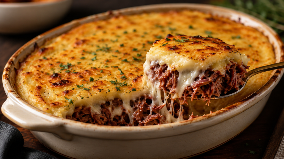 Escondidinho de carne seca com Catupiry